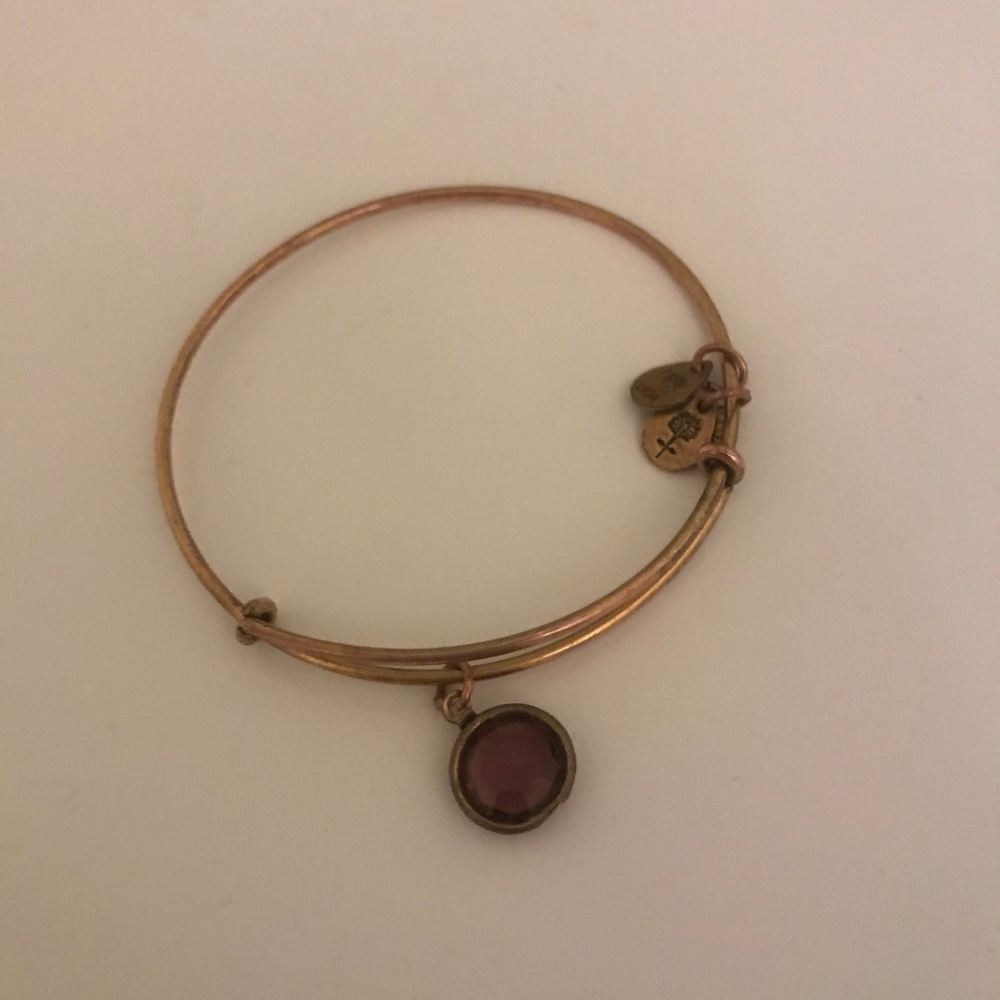 Alex and Ani purple gemstone bracelet